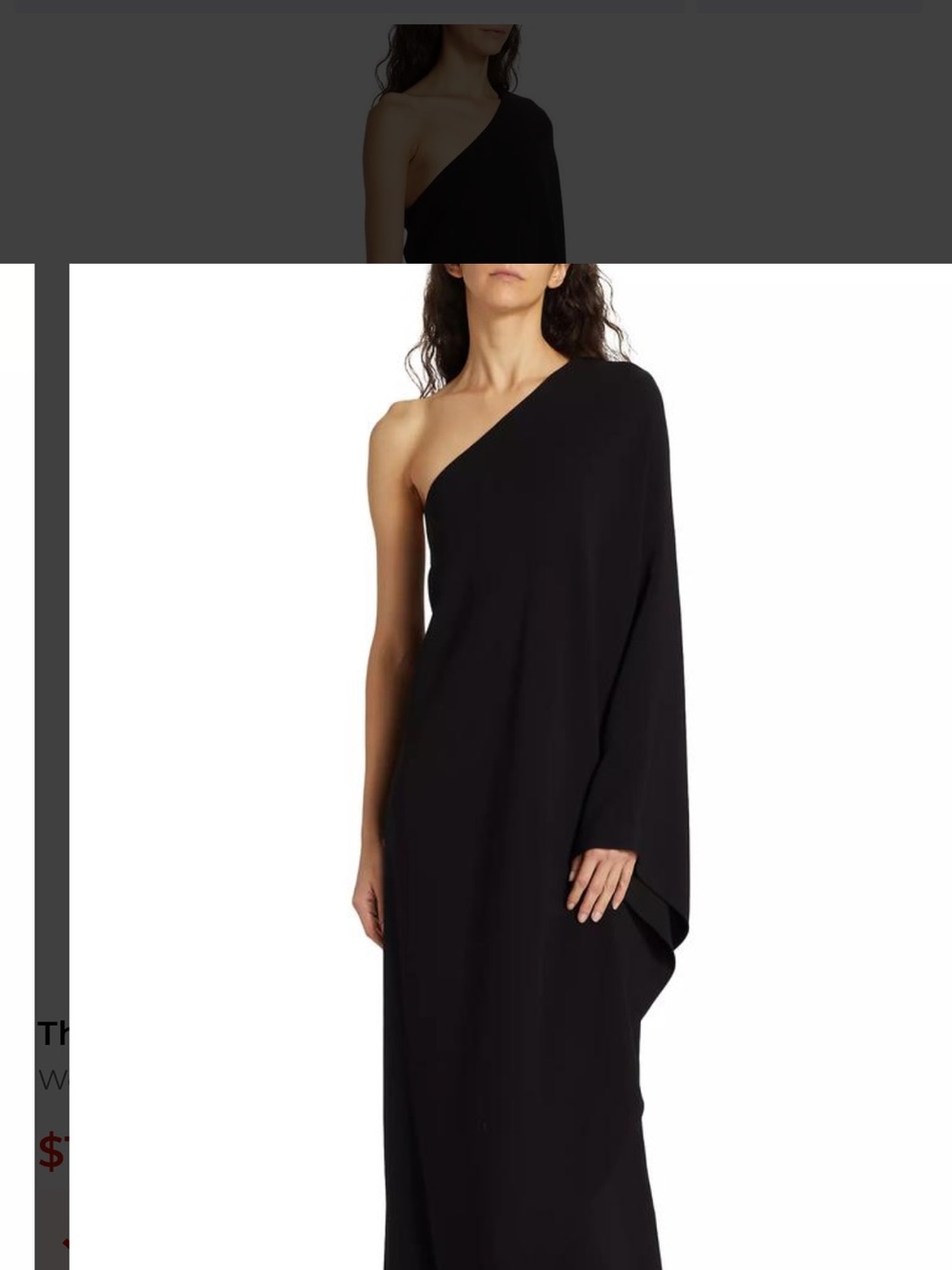 The Row NEW Rare Sparrow Silk One-Shoulder Black Draped Maxi Dress Size 10 - Picture 14 of 15